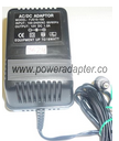 FJS10-100 AC ADAPTER 12VDC 1.5A USED -(+) 2x5.5x11.6mm ROUND BAR